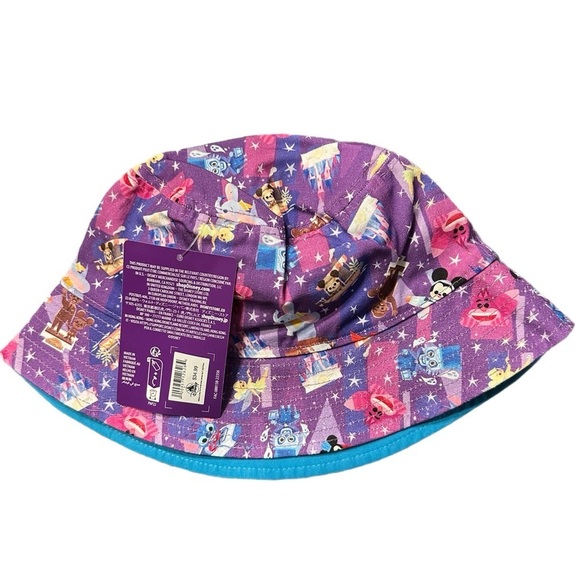 Authentic Disney Parks Castle & Characters Reversible Bucket Hat for Adults -NWT main image 12